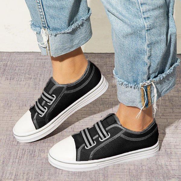Simple Canvas Slip On Casual Women Sneakers