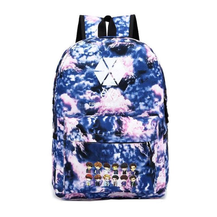 New 2020 Korean Women's Colorful Canvas Backpack Teenage Girls Fashion EXO Bags Harajuku Backpack Rucksacks For School A097