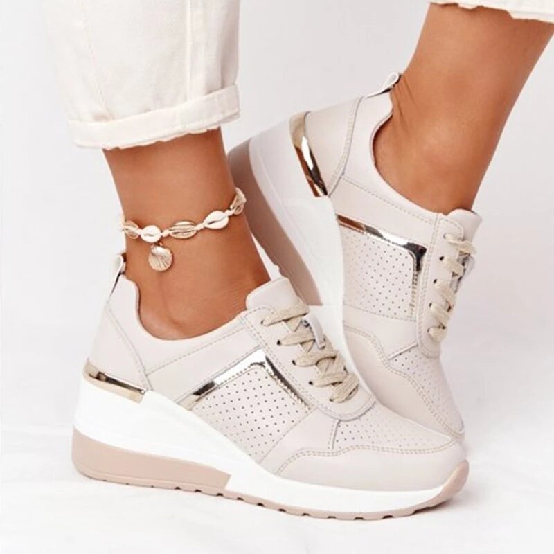 2021 Women's Wedges Sneakers Vulcanize Shoes Sequins Shake Shoes Fashion Girls Sport Shoes Woman Sneakers Shoes Woman Footwear