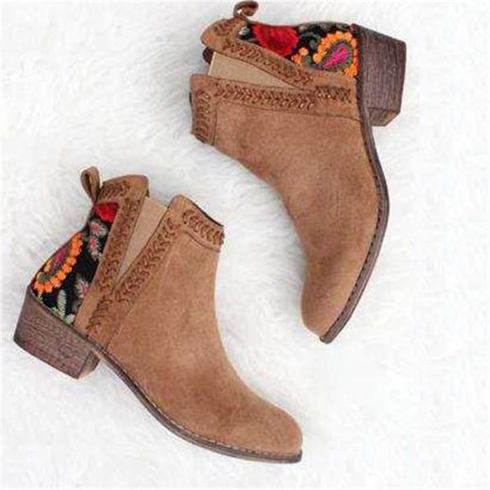 Women's Floral Printed Boots