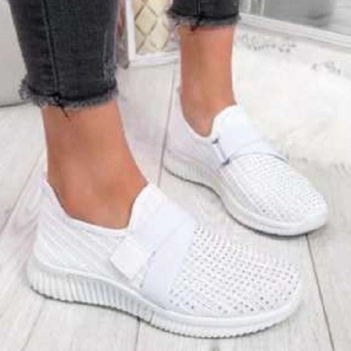 Fashion Women's Casual Shoes Breathable Slip-on Outdoor Leisure casual Breathable single shoes solid color sports shoes Sneakers