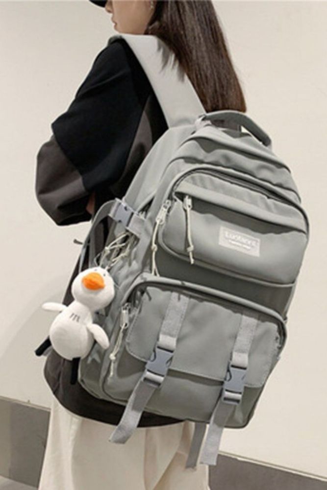 Large Capacity Nylon Male Female Backpack Hot Sales Women Travel Bagpack Couple Laptop Bookbag Solid Color School Men Rucksack