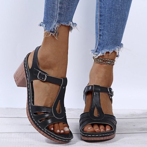 2021 Summer Ladies All-match Comfortable Explosions Sandals Women High Heel with Large Size Casual Shoeszapatillas Mujer Shoes