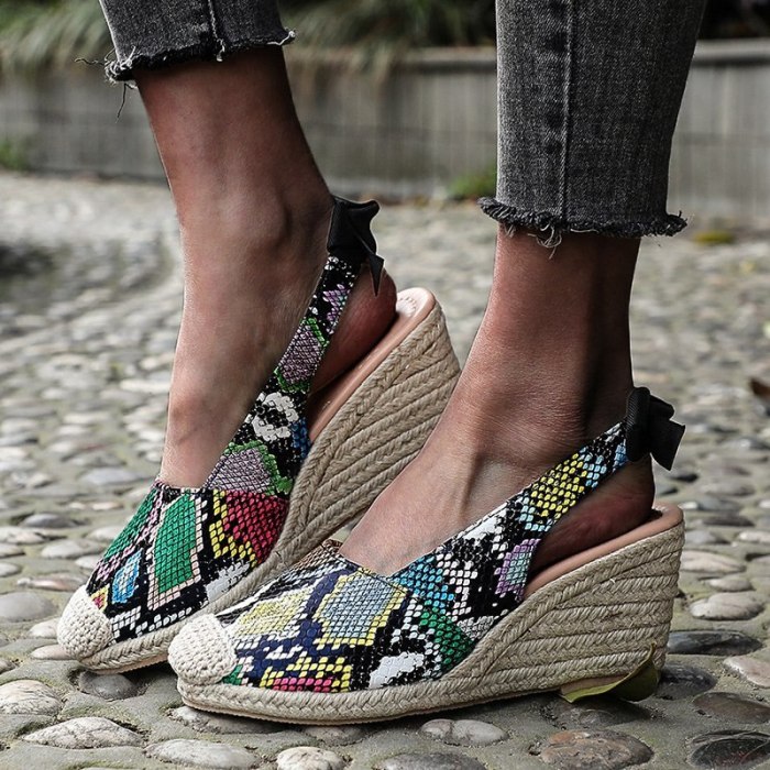 Women's Espadrille Ankle Strap Wedge Sandals Slippers Ladies Womans Casual Shoes Breathable Flax Hemp Canvas Pump 2021 Plus Size