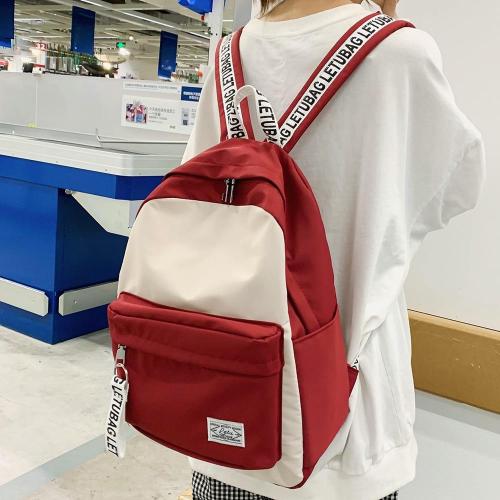 Student Nylon Female Backpack Cute Women School Bag Teenage Girl Kawaii Backpack Harajuku Ladies Fashion Bags Luxury Book Letter