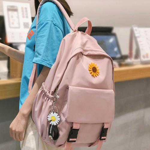 Student Lady Flower Backpack Cute Women Harajuku College School Bag Book Female Kawaii Backpack Waterproof Nylon Bag Girl Trendy