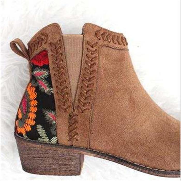 Women's Floral Printed Boots