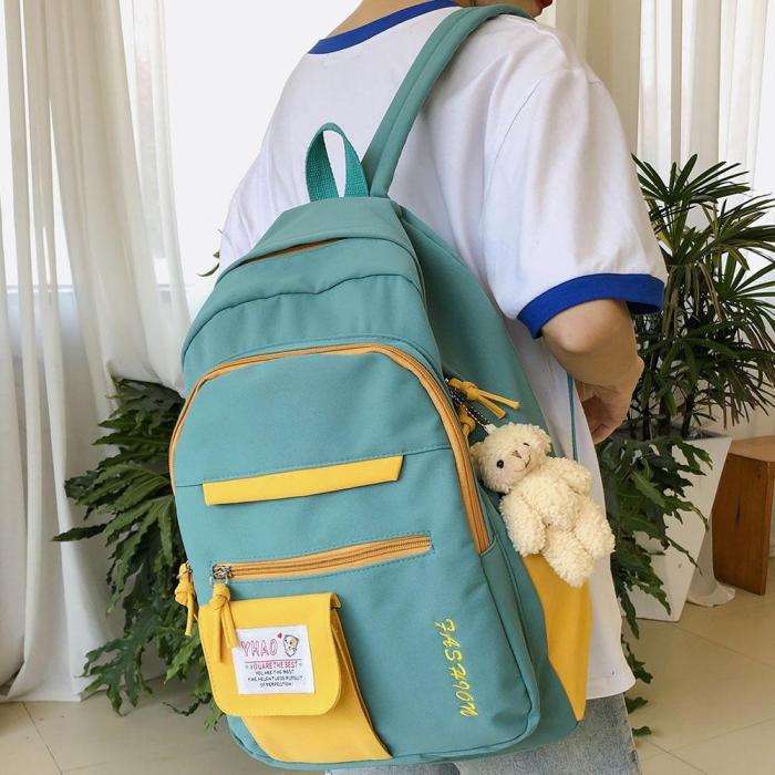Cute Ladies Harajuku Backpack Female Kawaii Book Fashion Bag New Girl Waterproof Nylon Backpack Student Women School Bags Laptop