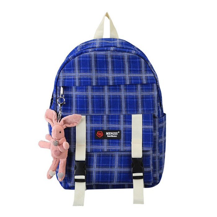 Junior High School Male and Female College Students Makeup Missed Lessons Schoolbag Korean Fashion Contrasting Color Backpack
