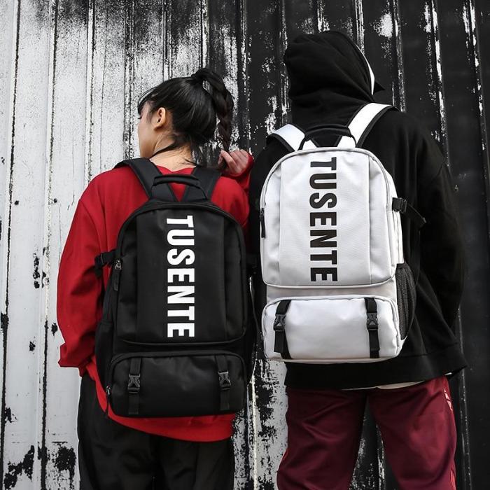 Large Men Women Hasp Backpack 2020 Hip Hop Vintage Harajuku Korean Multifunction Travel Back Bag Streetwear Canvas School Bags