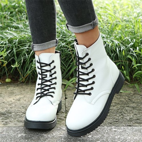 Hot Sale Couple Martin Boots Women's Tide Cool British Style 2021 Autumn And Winter New Black Hot Style Stitched Thick-Soled Sho