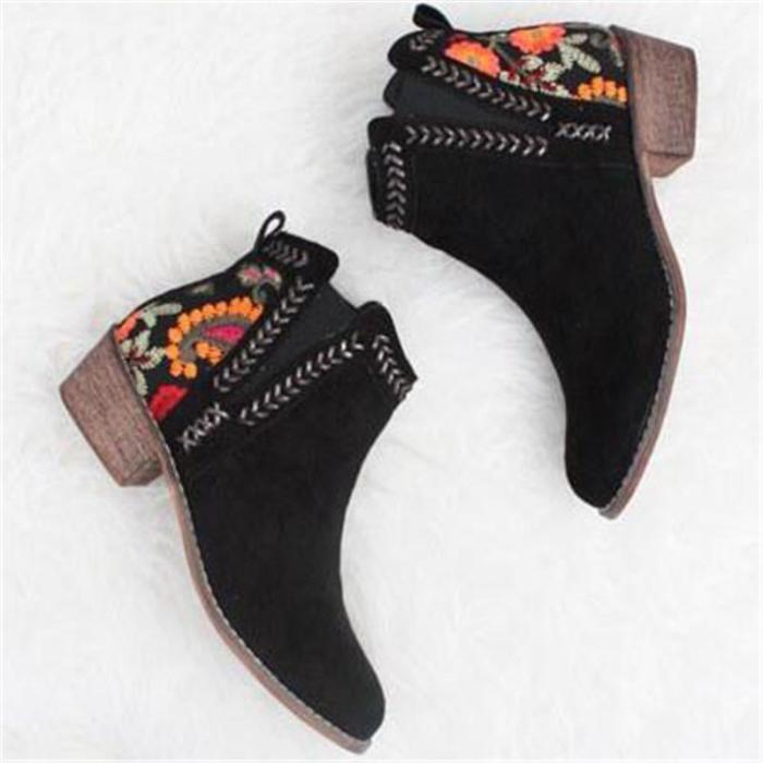 Women's Floral Printed Boots