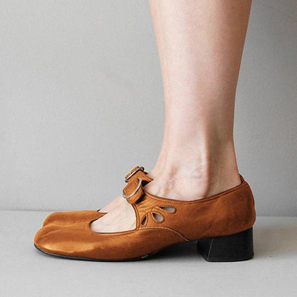 Summer Low Heel Vintage Women Sandals