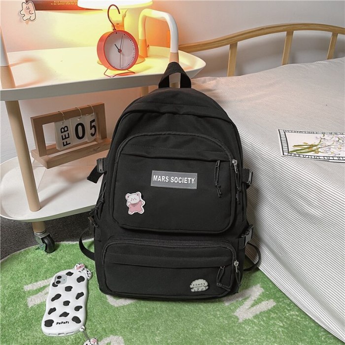 Solid Color Big Capacity Women Rucksack Female Travel Double Shoulder Backpack College Student School Bag for Teenager Girls Boy