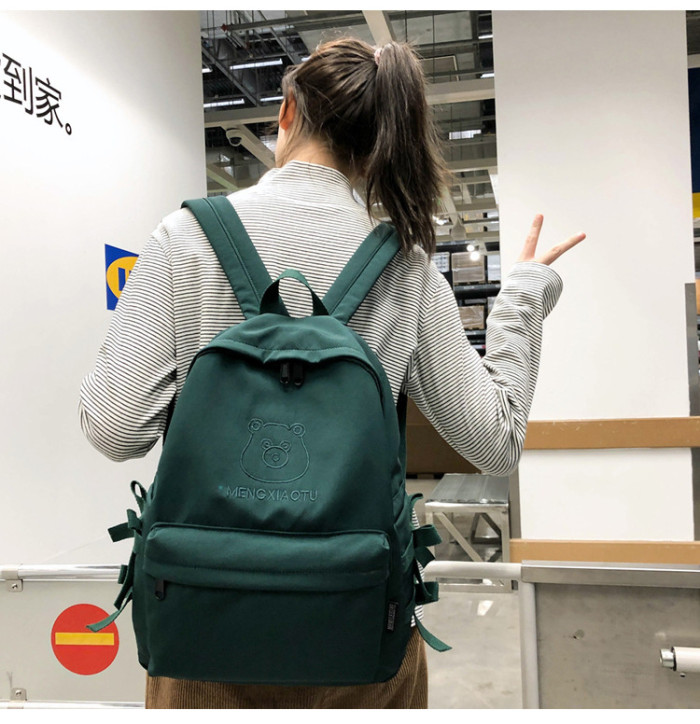 School Bags For Cute Girls Casual Shoulder Bag Bow Design Women Travel Backpack College Style Student Bookbag Harajuku Backpack
