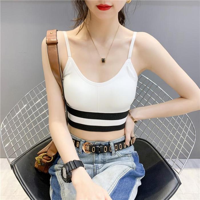 Women Striped Camisole Casual Tank Tops