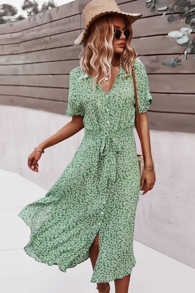 Leisure Holiday Style Sexy Big Swing Vacation Dresses