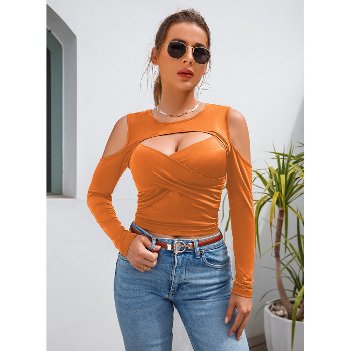 Women's Summer Sexy Slim Fit Long Sleeve Top T-Shirt