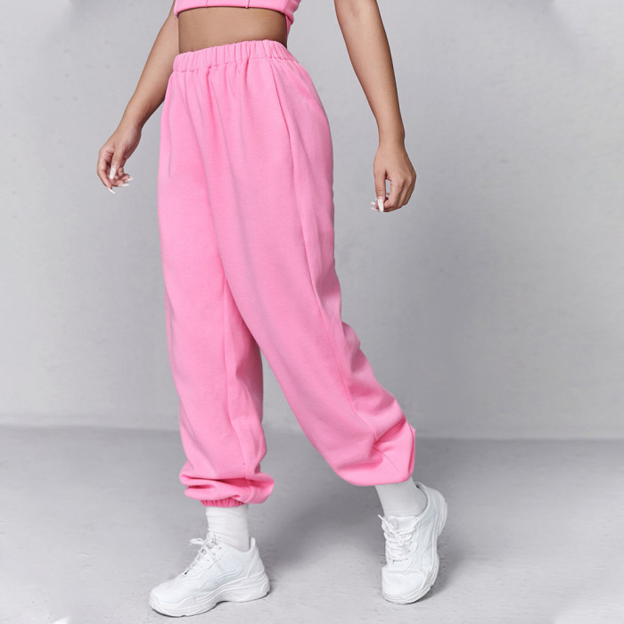Women's Spring And Summer High Waist Wide Leg Pants Women Loose Casual Trousers