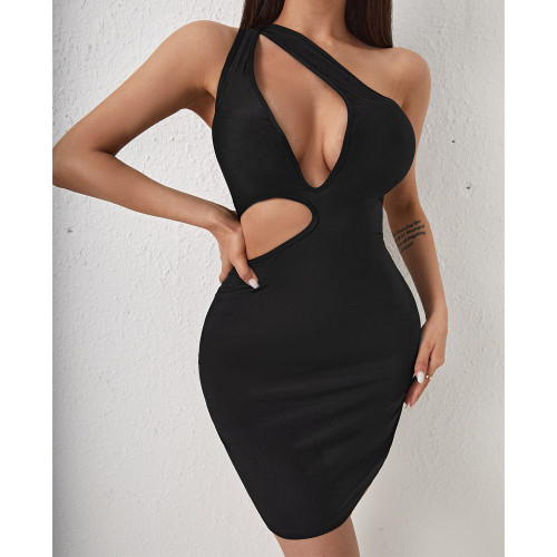New Summer Women's Temperament Black Sexy  Bodycon Dresses