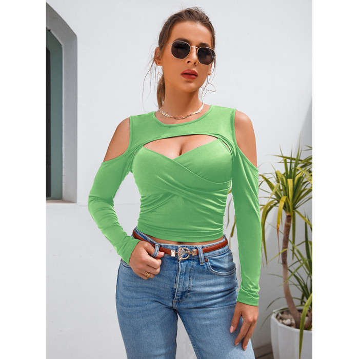 Women's Summer Sexy Slim Fit Long Sleeve Top T-Shirt