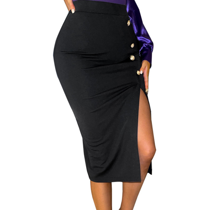 Women's Spring And Summer New Suits High Waist Breasted Tight Skirt Women