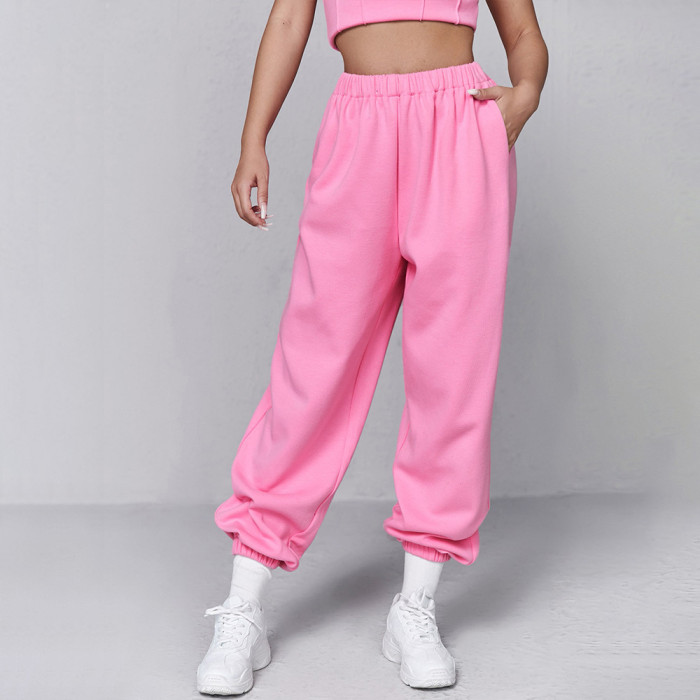 Women's Spring And Summer High Waist Wide Leg Pants Women Loose Casual Trousers