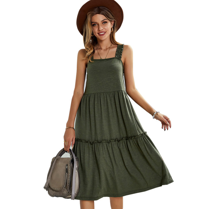 Women's Fashion Sling Casual Vacation Dresses