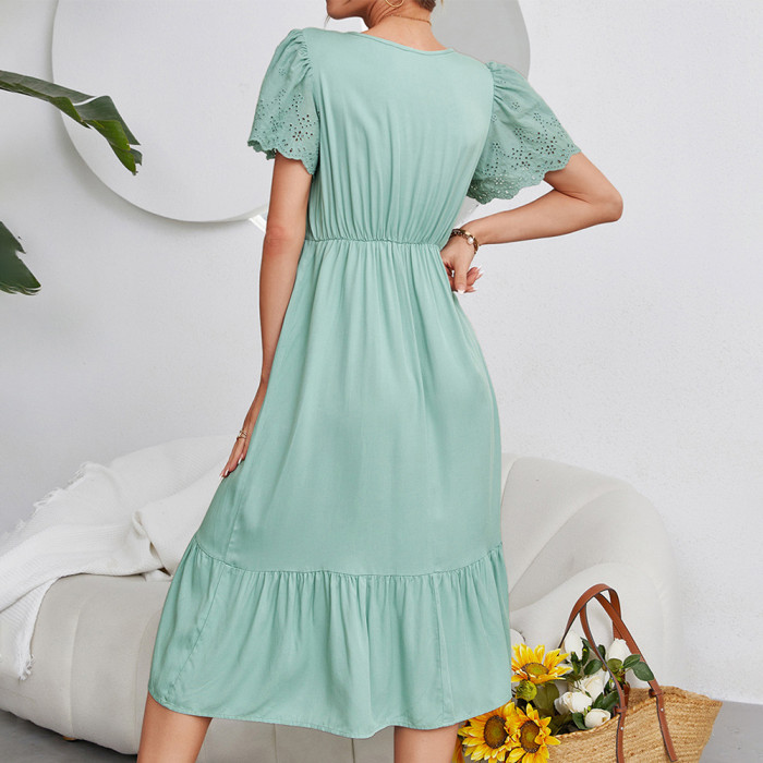 Summer Sexy Solid Color Swing Maxi Dresses