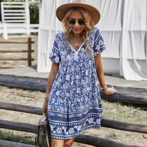 Summer Boho Print A-line Casual Dresses