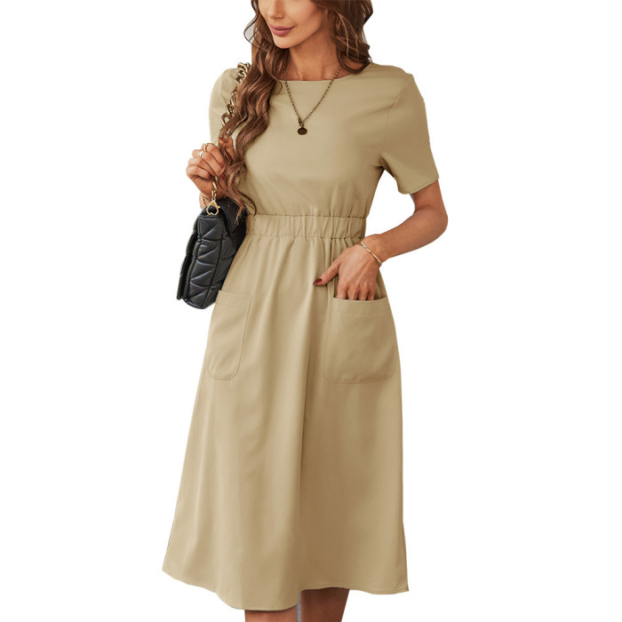 Temperament Commuter Casual Waist Maxi Dresses