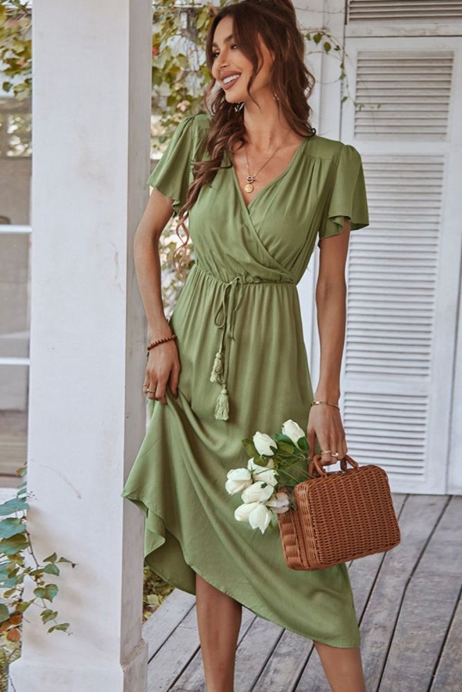 Summer Solid Color Sexy Holiday Maxi Dresses