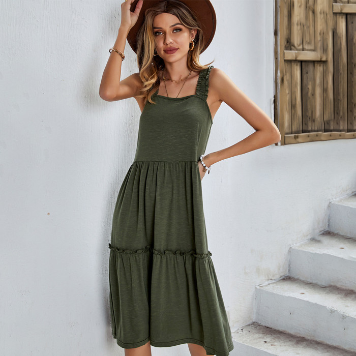 Women's Fashion Sling Casual Vacation Dresses