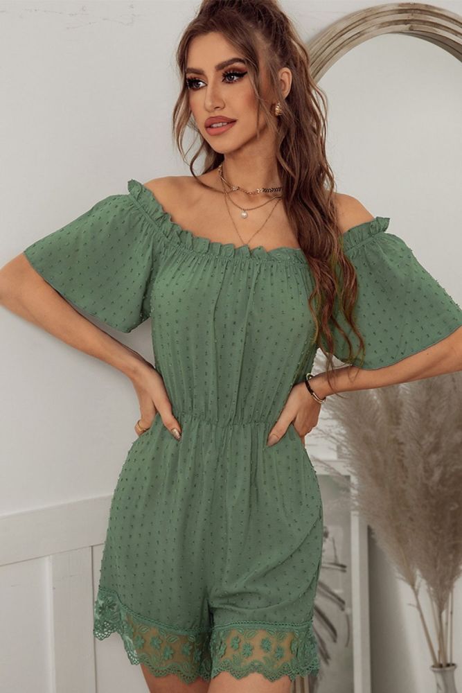 Spring And Summer New Women's One-Shoulder casual Rompers
