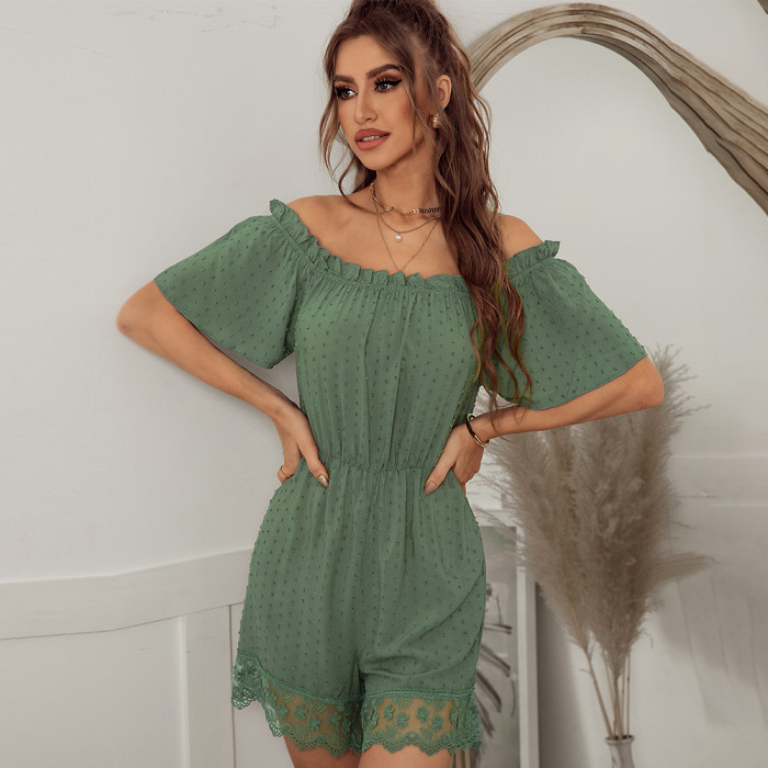 Spring And Summer New Women's One-Shoulder casual Rompers