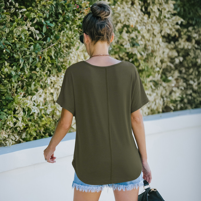 Summer Fashion Tops Loose Soft Short Sleeve T-shirt