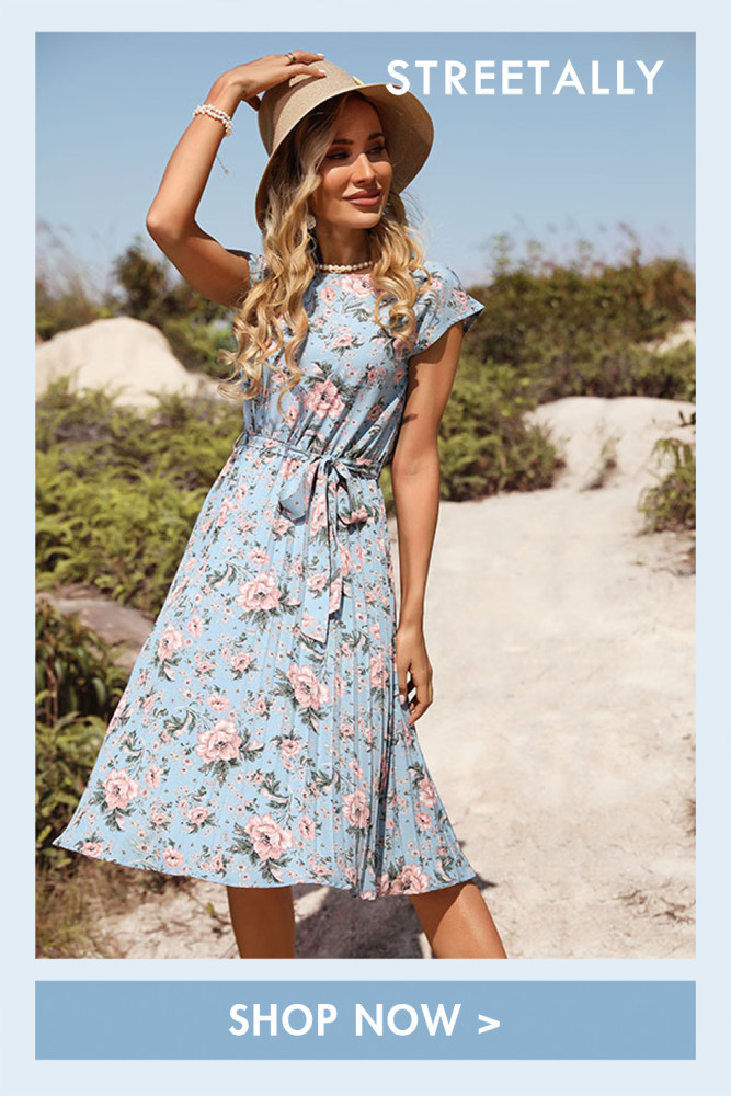 Boho Elegant Vintage Summer Beach Vacation Midi Dress