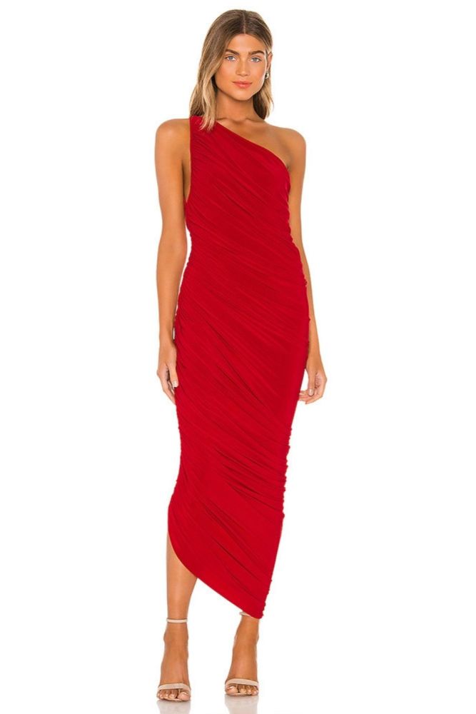 Women's Sleeveless Sexy Solid Color Diagonal Maxi Dress