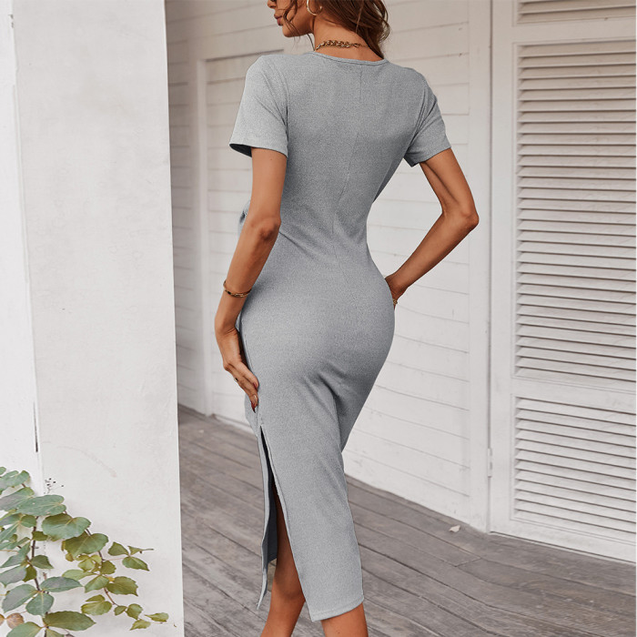 Hot Selling Fashion Solid Sexy Women's Bodycon Dress