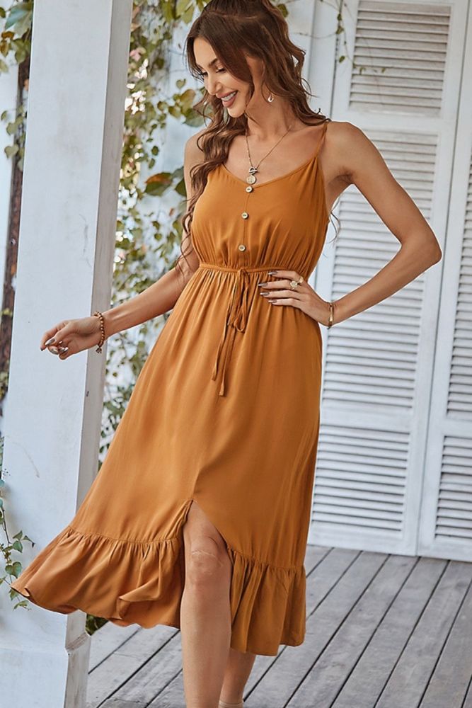 Women's A-line Sexy Fashion Solid Color  Maxi Dress