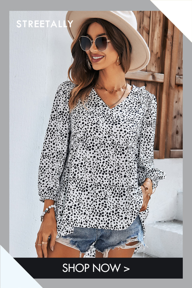 New Leopard Top Women Sexy Fashion Casual Shirt