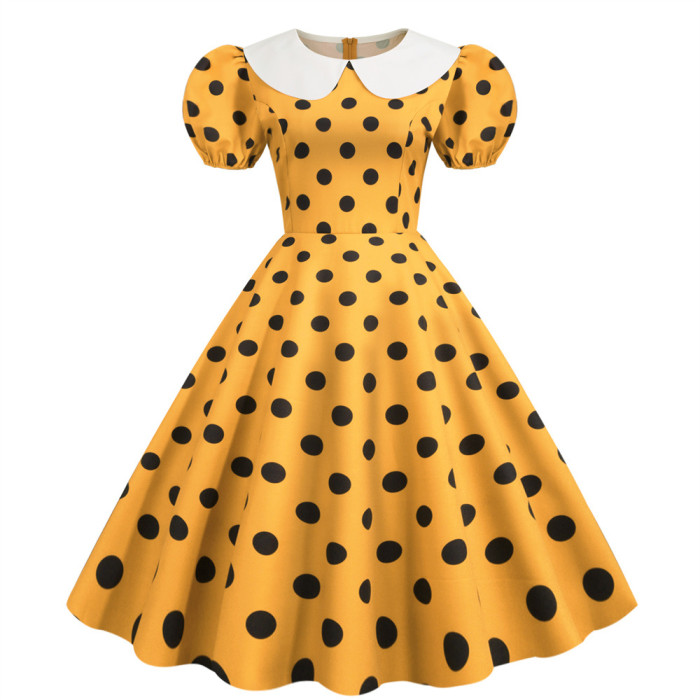 Summer Polka Dot Pin Rock Party Vintage Dress