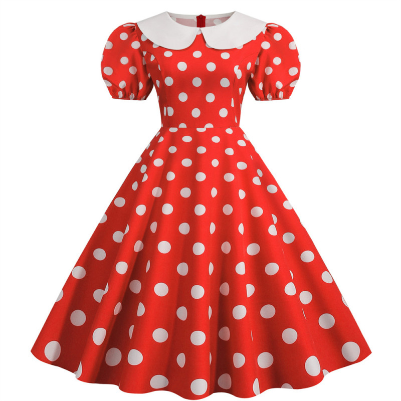 Summer Polka Dot Pin Rock Party Vintage Dress