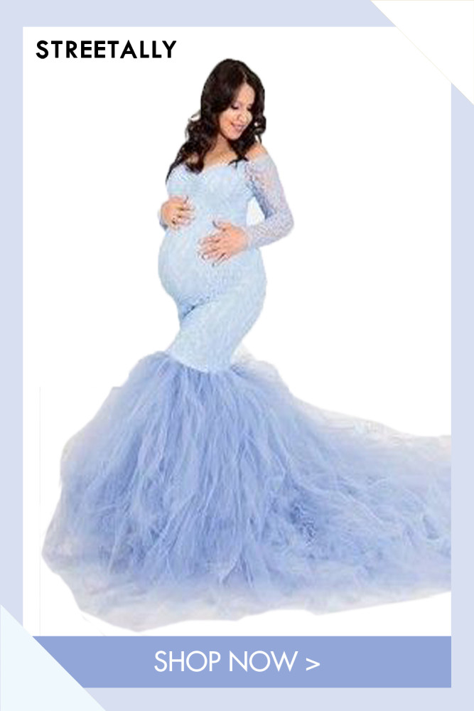 Maternity Lace Dress Long Sleeve Maternity Photography Dress