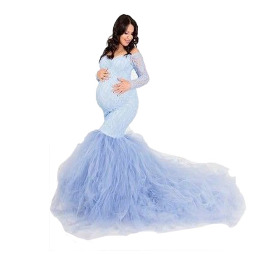 Maternity Lace Dress Long Sleeve Maternity Photography Dress