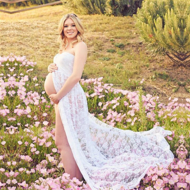 Ladies summer lace long dress Maternity Photography Dress