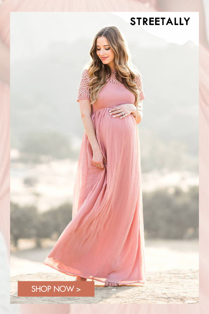 Summer maternity dress lace voile chiffon Maternity Photography Dress