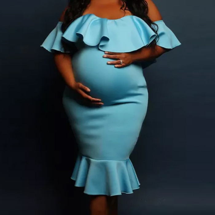 Pregnancy photo shoot dress with ruffles suitable for photo shoot Maternity Photography Dress