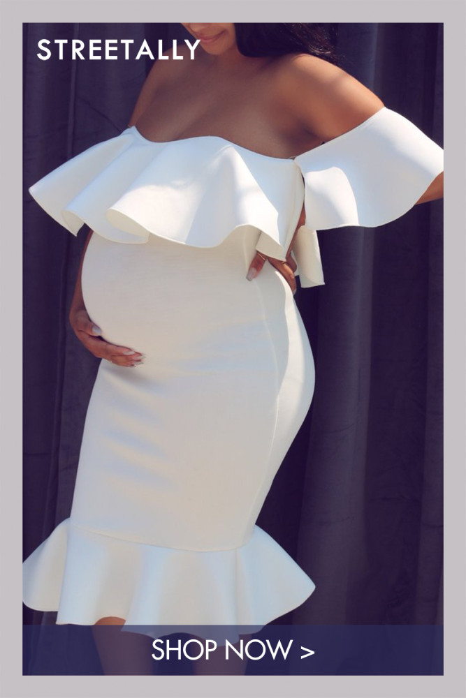 Pregnancy photo shoot dress with ruffles suitable for photo shoot Maternity Photography Dress