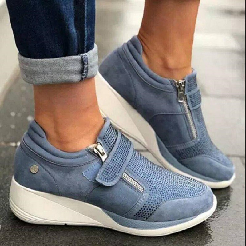 New Fashion Rhinestone Casual Shoes Thick Sole Women's Sneakers